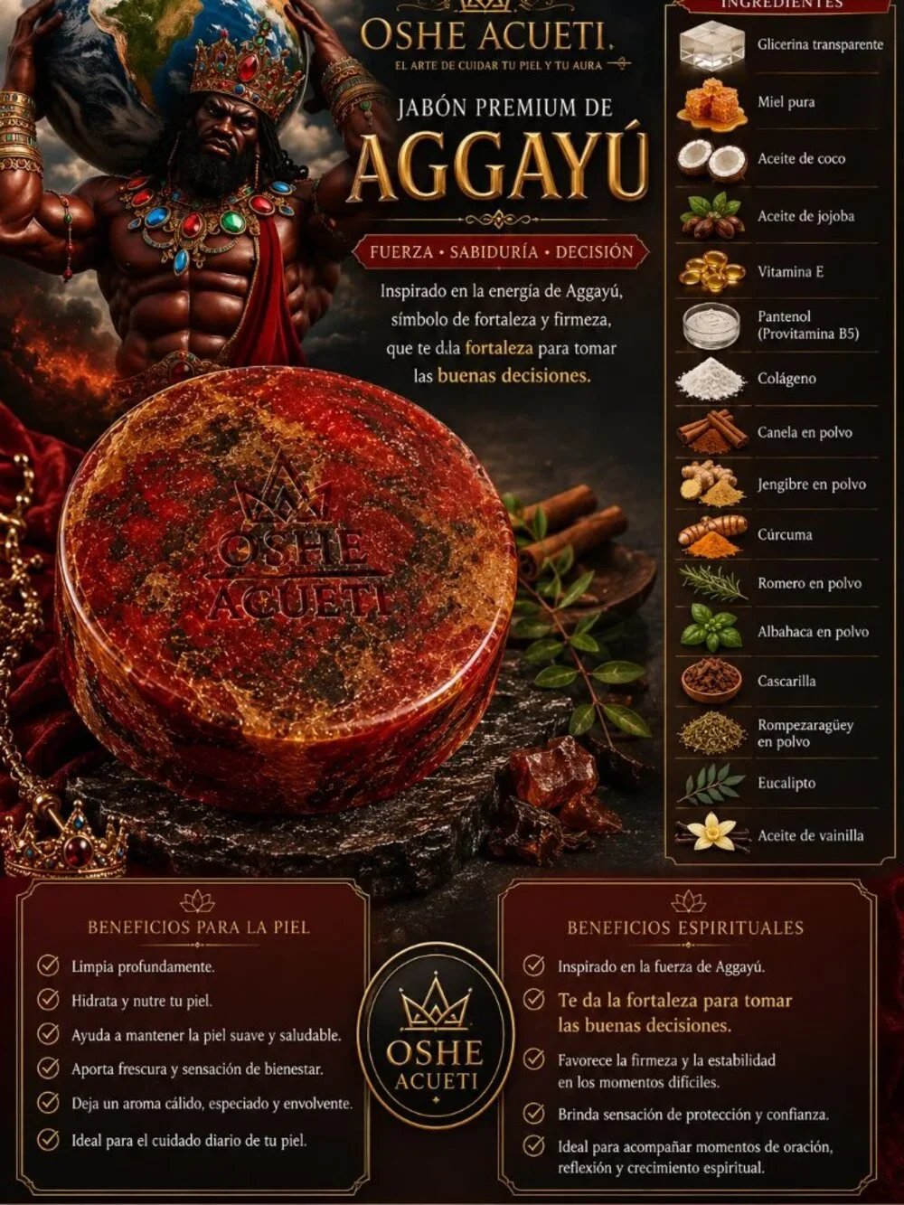 OSHE ACUETI Jabón Unisex Aggayú 130 g